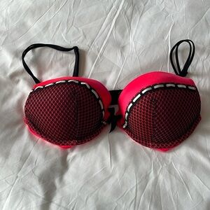 Victoria’s Secret black and orange bra 34C very sexy push-up